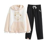 Sweats Capuche Fille Poncho Plaid Oversize en Polaire Rayures Col Rond Enfants Pull Décontracté Manches Longues Tops Pullover Sweatshirt Enfant Ado Taille Unique Hiver Automne et Printemps