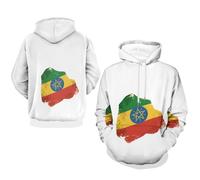 Sweats De Travail pour Hommes Ethiopie Drapeau National Hoodie Pull De Travail pour Hommes Et Femmes Sweat Unisexe Usage Personnel Et Cadeaux Style Classique du Royaume-Uni À Capuche Haut