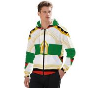 Sweats De Travail pour Hommes La Démocratie Afghane Emblème National Sweat Zippé À Capuche Pull Travailet Femmes Sweat Unisexe Usage Personnel Et Cadeaux Style Classique du Royaume-Uni Haut