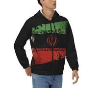 Sweats De Travail pour Hommes L'Iran Drapeau National Sweat Zippé À Capuche Pull De Travailet Femmes Sweat Unisexe Usage Personnel Et Cadeaux Style Classique du Royaume-Uni Sweat Zippé Haut