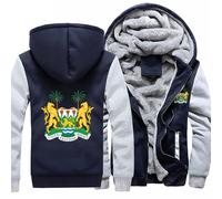 Sweats De Travail Pour Hommes Sierra Leone Emblème National Veste Polaire Sweat Zippé À Capuche Pull Travailet Femmes Sweat Unisexe Usage Personnel Et Cadeaux Style Classique Du Royaume-Uni Haut