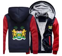 Sweats De Travail Pour Hommes Sierra Leone Emblème National Veste Polaire Sweat Zippé À Capuche Pull Travailet Femmes Sweat Unisexe Usage Personnel Et Cadeaux Style Classique Du Royaume-Uni Haut
