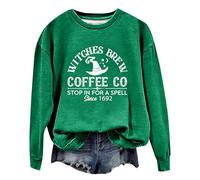 Sweats d'halloween Hiver pour Femmes, Fantôme Automne Effrayants,Chemise à Manches Longues col Rond Coton Pullover épais Thermique Décontractée Haut