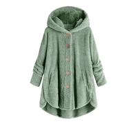 Sweats Femme Polaire Sweat à Capuche Veste Hiver Chic Couleur Unie Pull en Polaire Chaud Épaisse Sherpa Manches Longues Manteaux Poche Blouson Thermique Casual Travail Sweatshirt pour 5-14 Ans