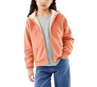 Sweats Fille Polaire Sweat à Capuche Veste Hiver Chic Couleur Unie Pull en Polaire Chaud Épaisse Sherpa Manches Longues Manteaux Blouson Enfant Filles Casual Travail Sweatshirt pour 5-14 Ans