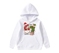 Sweats Garçon 12 Ans - À Capuche pour Idéal pour Les Fêtes De Fin D'Année Ce Pull en Polaire Douce Et Chaude À Manches Longues Est Parfait pour Une Tenue d'hiver Décontractée (White 3-4 Years)