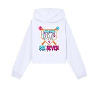 Sweats GarçOn,Sweat Fille 10 Ans,Sweat à Capuche Court pour Filles avec imprimé Tendance, idéal pour Les vêtements décontractés et Les activités de Plein air. (White, 11-12 Years)