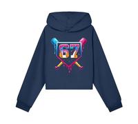 Sweats GarçOn,Sweat Fille 12 Ans,Sweat à Capuche Court pour Filles avec imprimé Tendance, idéal pour Les vêtements décontractés et Les activités de Plein air. (Navy, 15-16 Years)