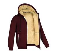 Sweats Homme Polaire Sweat à Capuche Veste avec Zippée Hiver Chaud Épaisse Sherpa Manches Longues Manteaux Poche Zippée Blouson Thermique Casual Travail Sport Sweat