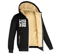 Sweats Homme Polaire Sweat à Capuche Veste avec Zippée Hiver Chaud Épaisse Sherpa Manches Longues Manteaux Poche Zippée Blouson Thermique Casual Travail Sport Sweat