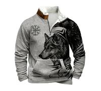 Sweats Homme, Pull-Over à Demi-Zip, Style élégant, doublé Polaire Douce pour Plus de Chaleur et de Confort. Idéal pour Les Tenues décontractées et Les activités de Plein air. Tissu résistant.