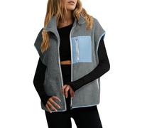 Sweats pour Femme, Veste Gilet Chaude sans Manches en Peluche pour Femme Veste Pull décontractée résistante au Froid de Couleur Unie adaptée à l'automne et à l'hiver
