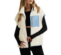 Sweats pour Femme, Veste Gilet Chaude sans Manches en Peluche pour Femme Veste Pull décontractée résistante au Froid de Couleur Unie adaptée à l'automne et à l'hiver