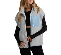 Sweats pour Femme, Veste Gilet Chaude sans Manches en Peluche pour Femme Veste Pull décontractée résistante au Froid de Couleur Unie adaptée à l'automne et à l'hiver