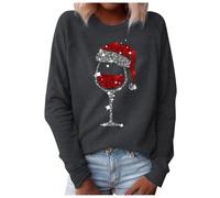 Sweats sans Capuche Femme Veste Sweat Unisex Poche Kangourou Imprimés De Noël Festival Chaud Noel Sweatshirt Adolescent Grande Taille Mince Streetwear Col Rond Sweatshirts Chauds À Manches Longues