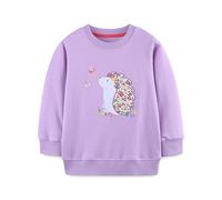 Sweats Sans Capuche Fille 1-7 Ans Automne Et Hiver Sweat À Capuche Enfant Fille Ado La Mode Décontracté Imprimés De Dessins Animés Hauts À Manches Longues Mignon Ample Campus (Purple, 18-24 mois)