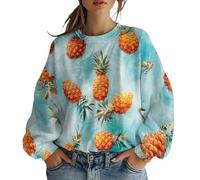 Sweats surdimensionnés pour femmes, hauts amples à col rond, tendance, imprimé numérique 3D, fraise, robe de couple, pull à capuche fraise, taille S, pour infirmières, Orange, XXL