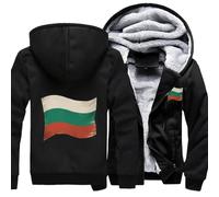 Sweats Zippés À Capuche Bulgarie Drapeau National Veste Polaire Manches Longues Sweatshirt Automne Hiver Thermique Hauts Avec Poches Style Classique Du Royaume-Uni Sweats De Travail