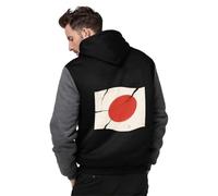 Sweats Zippés À Capuche Homme Japon Drapeau National Veste Polaire Décontracté Manches Longues Hauts Avec Poche Kangourou Style Classique Du Royaume-Uni Sweats De Travail