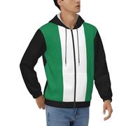 Sweats Zippés À Capuche Homme Nigeriaveste Polaire Sweat Décontracté Zippé À Capuche Manches Longues Sweat Zippé Hauts Avec Poche Kangourou Style Classique Du Royaume-Uni Sweats De Travail