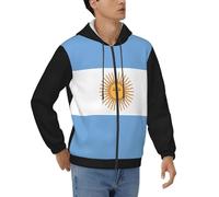 Sweats Zippés À Capuche Homme République D'Argentineveste Polaire Sweat Haut Patchwork Manches Longues Zippé Hauts Décontractés Avec Poches Style Classique Du Royaume Uni Travail