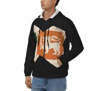 Sweats Zippés À Capuche Homme Sri Lanka Drapeau National Sweat Zippé À Capuche Haut Patchwork Manches Longues Sweat Zippé Hauts Décontractés avec Poches Style Classique du Royaume-Uni Sweats Travail