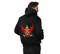 Sweats Zippés À Capuche Thaïlande Emblème National Veste Polaire Manches Longues Sweatshirt Automne Hiver Thermique Hauts Avec Poches Style Classique Du Royaume-Uni Sweats De Travail