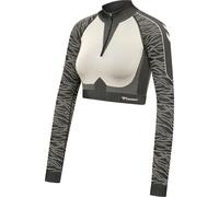 Hummel Mila Seamless Half Zip Sweatshirt Gris M Femme