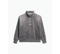 Sweatshirt 1/2 zip en velours femme Superdry Country Club Gris XL