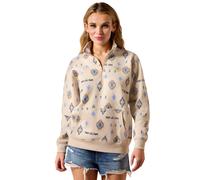 Sweatshirt 1/2 zip femme Ariat Sapphire Beige L