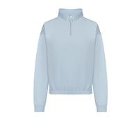 Sweatshirt 1/2 zip femme Just Hoods Bleu S