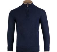 Jack Pyke - Pull Ashcombe - 100% Laine d'agneau - zippé - Bleu Marine - XXL