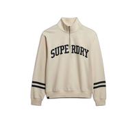 Superdry Sweat-shirt 1/2 zip Athletic Essentials à motif appliqué Femme Blanc 2XS
