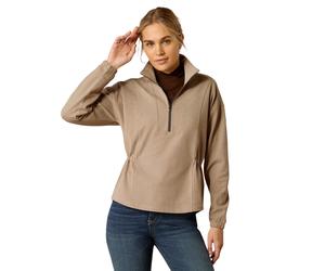 Sweatshirt 1/2 zipé femme Ariat Ryeland 1/2 Beige L