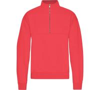 Sweatshirt 1/4 zip Colorful Standard Organic Red Tangerine Rouge XS