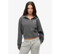Superdry Sweat-shirt athlétique à col zippé - Gris XL Femme