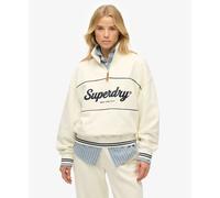Superdry Sweatshirt 1/4 zip femme Country Club Blanc Taille L