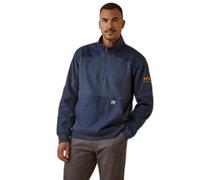 Sweatshirt 1/4 zip impermÃ©able duracanvas Ariat Rebar Workman Bleu S