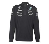 Adidas Mercedes-amg Petronas F1 Team Engineers Half Zip Sweatshirt Noir S Homme