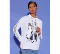 Sweatshirt 50% coton - Creation L - blanc-couleur argent imprimé BLANC-COULEUR ARGENT IMPRIMÉ 44