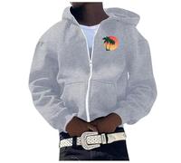 Sweatshirt à Capuche à col zippé Homme Couleur Unie légers Décontracté Mode manteaux de fitness de sport de plein air pour en Plein Air La Vie Quotidienne Sweatshirt à Capuche surdimensionné