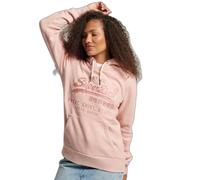 Superdry Sweatshirt à capuche Vintage Logo Emboss – logo en relief – Rose XS Femme