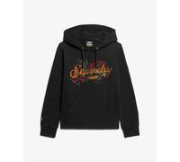 Sweatshirt à capuche à motif femme Superdry Tattoo Script Noir S