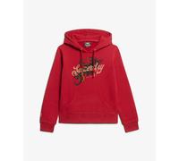 Superdry Tattoo Script Graphic Hoodie Rouge XS Femme