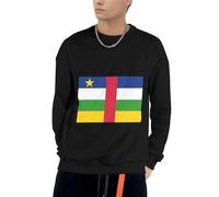 Sweatshirt À Capuche Afrique Centrale Drapeau pour Hommes Confortable Et Élégant Col Rond Afrique Centrale Drapeau Imprimé Sweatshirt À Capuche pour Usage Quotidien Activités De Loisirs du S Au 4XL