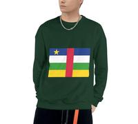 Sweatshirt À Capuche Afrique Centrale Drapeau pour Hommes Confortable Et Élégant Col Rond Afrique Centrale Drapeau Imprimé Sweatshirt À Capuche pour Usage Quotidien Activités De Loisirs du S Au 4XL