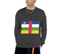 Sweatshirt À Capuche Afrique Centrale Drapeau pour Hommes Confortable Et Élégant Col Rond Afrique Centrale Drapeau Imprimé Sweatshirt À Capuche pour Usage Quotidien Activités De Loisirs du S Au 4XL
