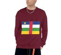 Sweatshirt À Capuche Afrique Centrale Drapeau pour Hommes Confortable Et Élégant Col Rond Afrique Centrale Drapeau Imprimé Sweatshirt À Capuche pour Usage Quotidien Activités De Loisirs du S Au 4XL