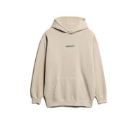 Sweat à capuche Superdry Micro Logo Graphic Loose beige clair - XL