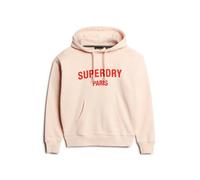 Superdry Sport Luxe Loose Hoodie Beige S Femme